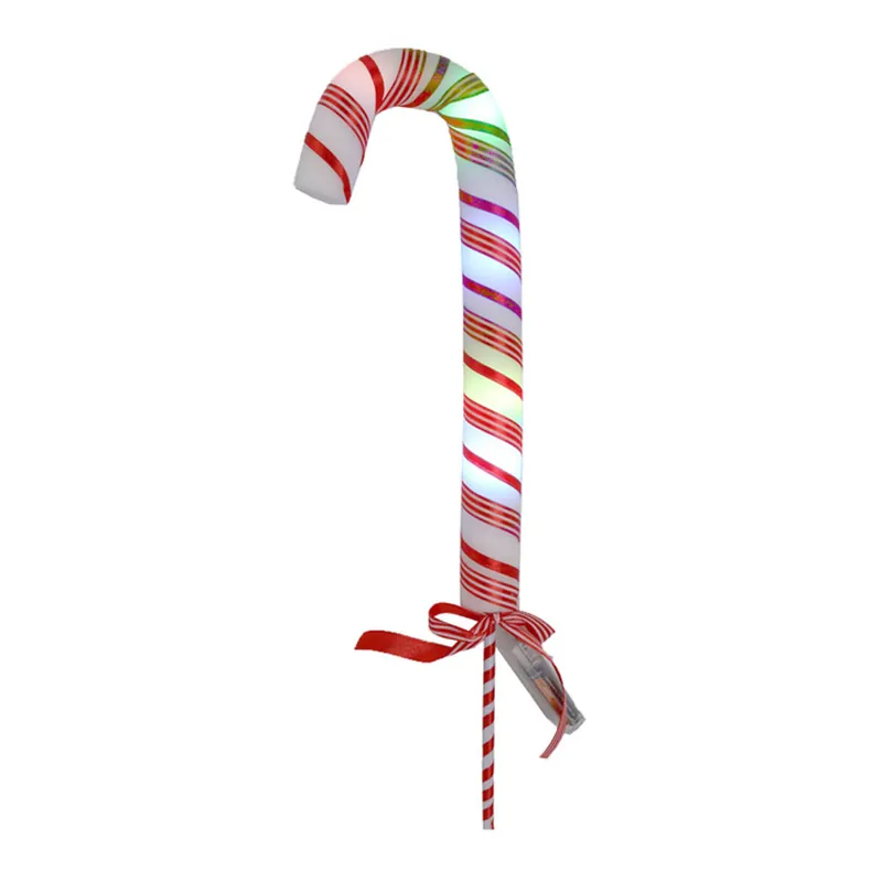 Well Home Bastón Navideño de Caramelo con Luces LED Multicolores 13x4x53cm - Decoración