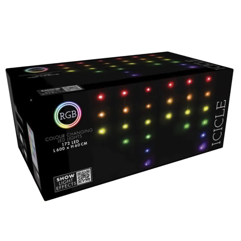 Well Home Conjunto de Cortina con 172 Luces LED RGB con 40 cuerdas - Decoración