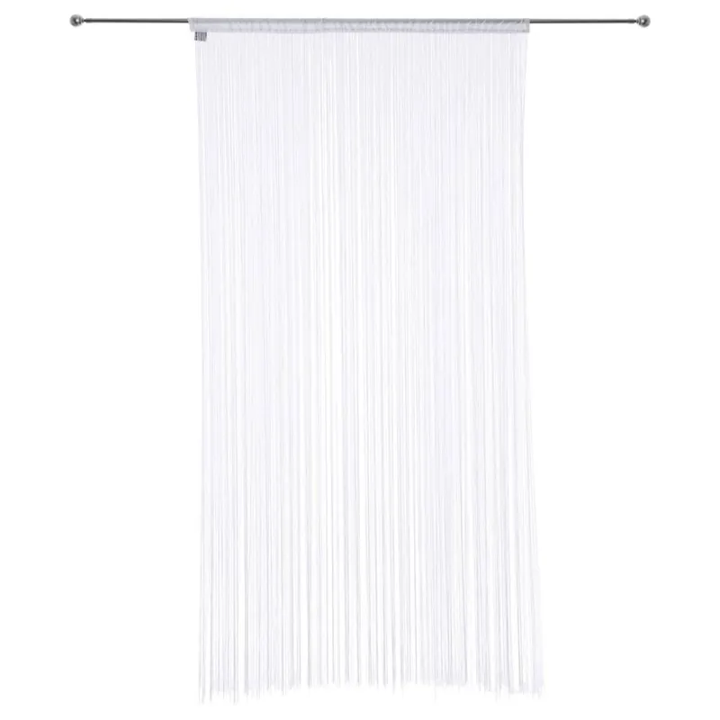 Well Home Cortina de Hilos 90x200cm en color Blanco Ligera y Moderna - Textil