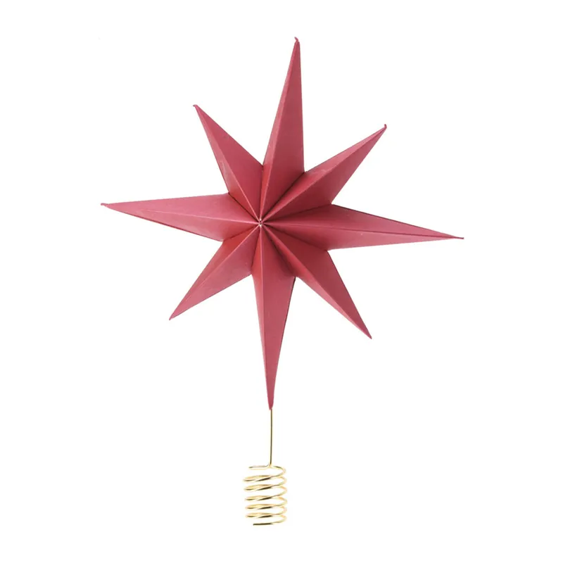 Well Home Estrella de papel para árbol de Navidad (30 cm) - Decoración