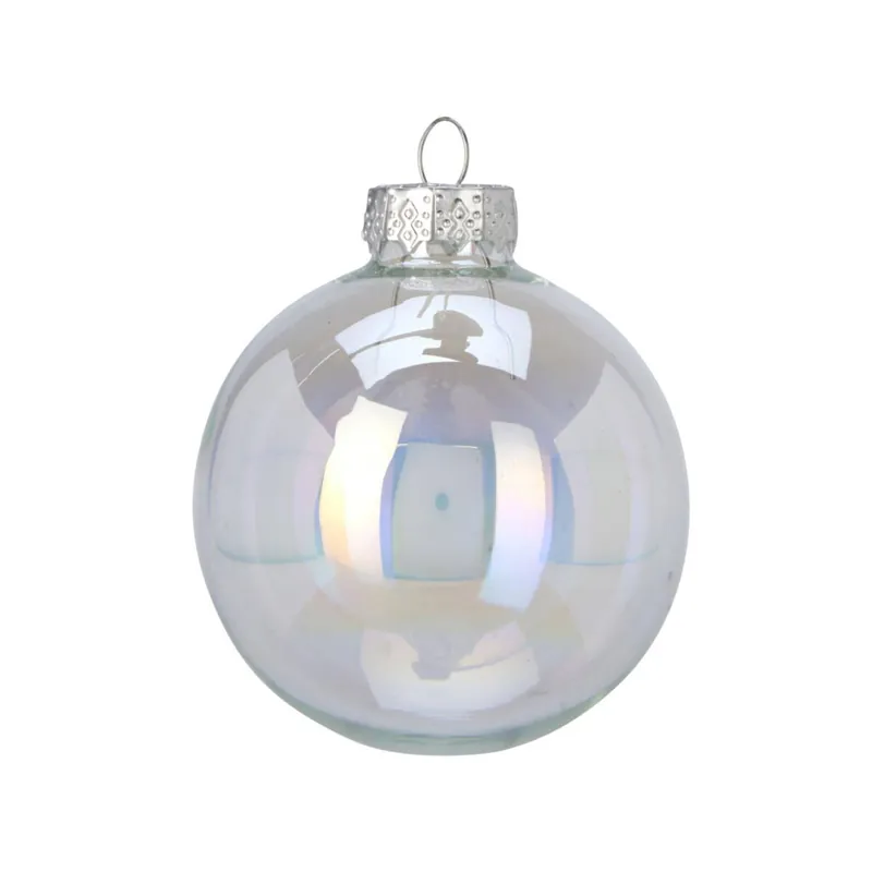 Well Home Juego de 16 Bolas de Navidad color Plateado Ø5cm - Brillantes