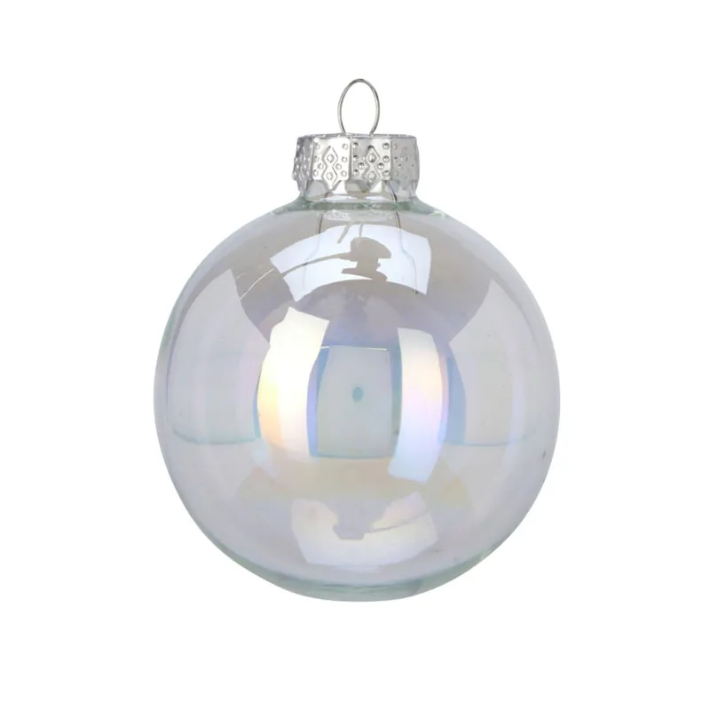 Well Home Juego de 16 Bolas de Navidad color Plateado Ø6cm - Brillantes y mate