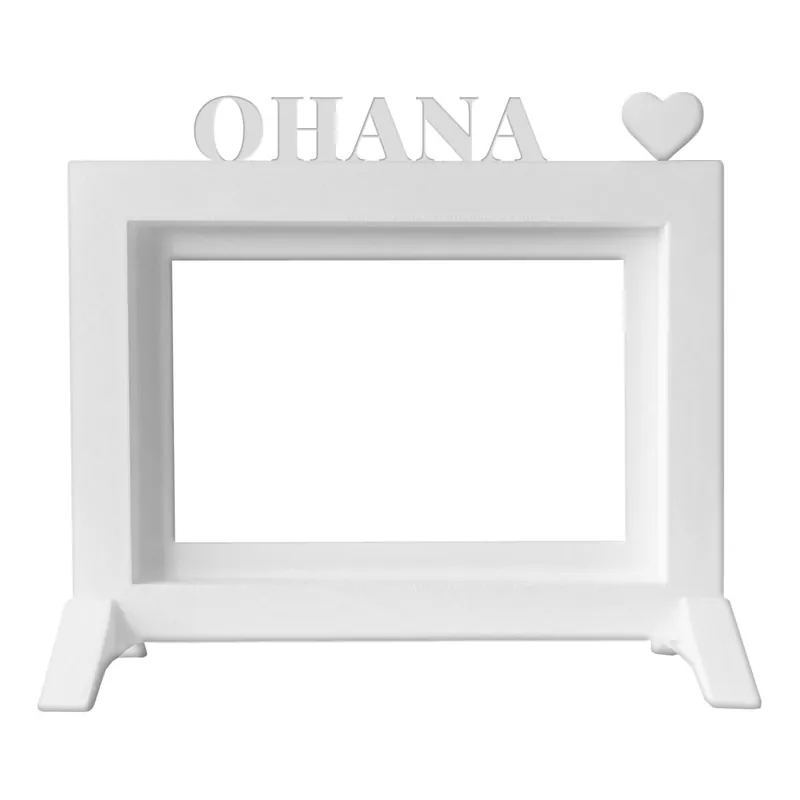 Well Home - Marco de Fotos de Mesa o Pared / Modelo ''OHANA'' / Tamaño del marco 20,5x13,5x1,5 para Fotos de 10x15 / Color Blanco