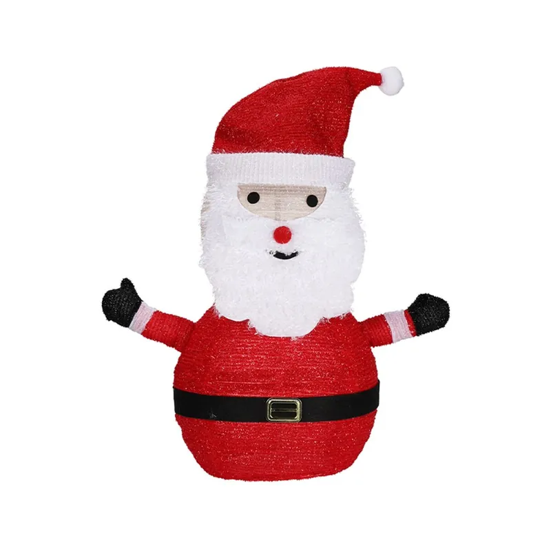 Well Home Papá Noel 3D con LEDs Blancas cálidas 63x40x68cm - Decoración