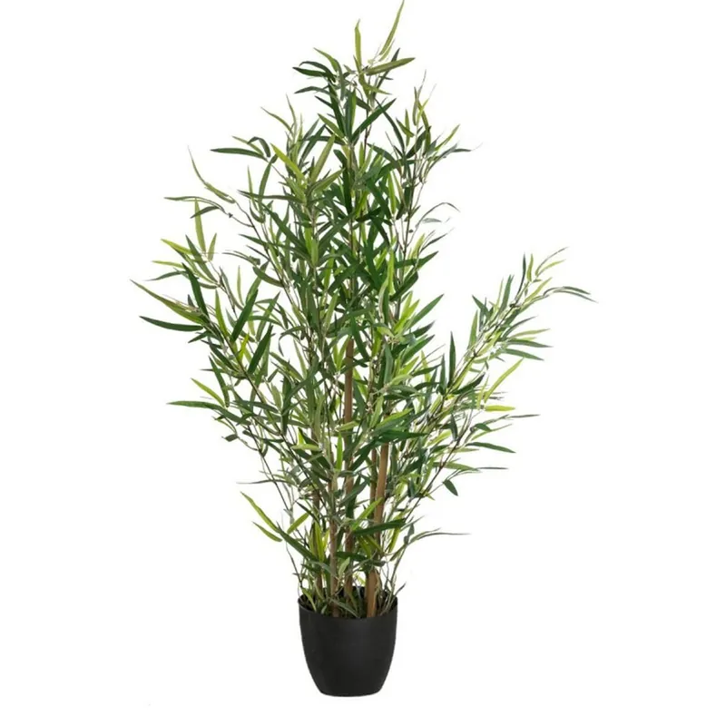 WELL HOME - Planta artificial de Bambú H.90cm con maceta ideal para decoración