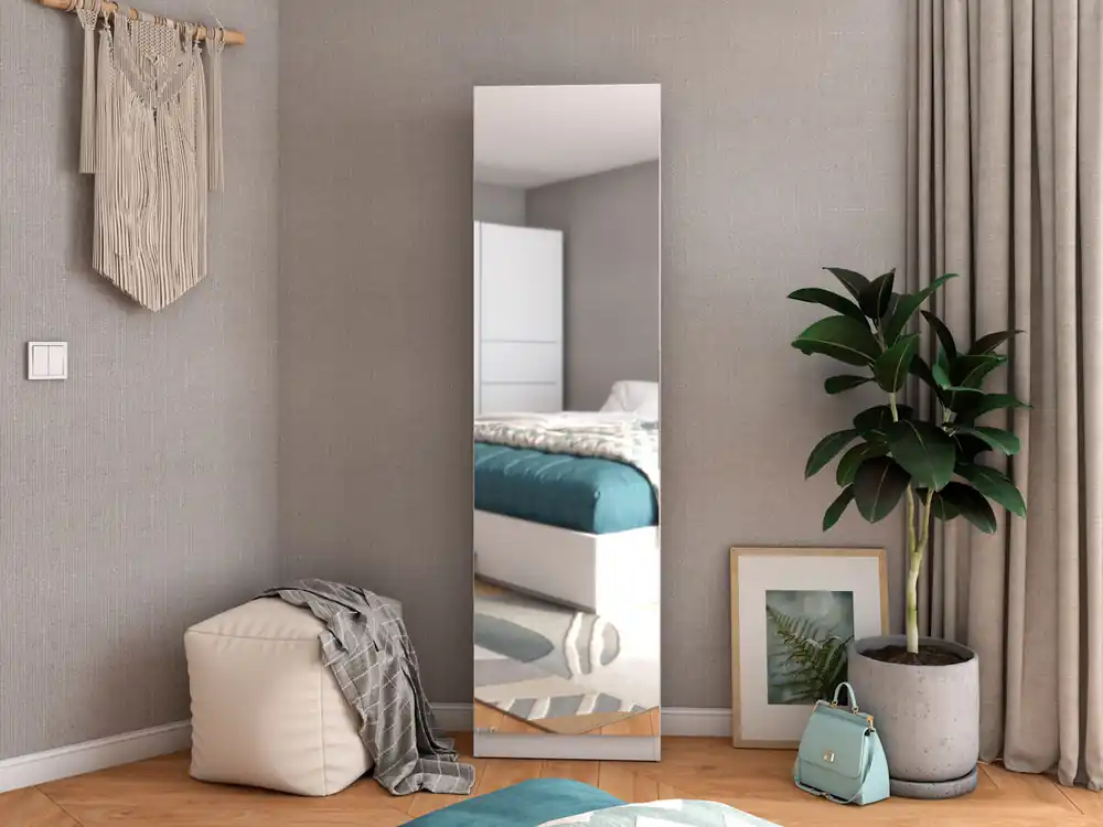 Zapatero espejo LIVERPOOL 50x180cm blanco - Muebles