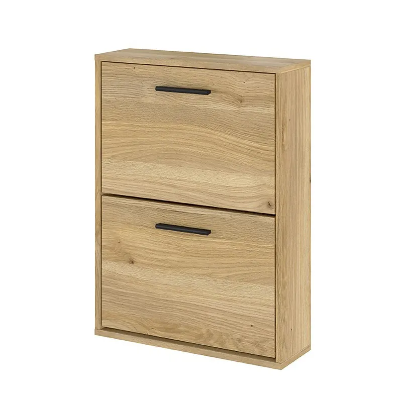 Zapatero Lisa 2 Puertas | Color Blanco | Diseño Compacto y Funcional | 54x18x73 cm - Muebles