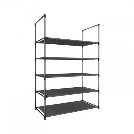 Zapatero Metálico Plateado con 5 Baldas 60x30x90cm 7house - Muebles