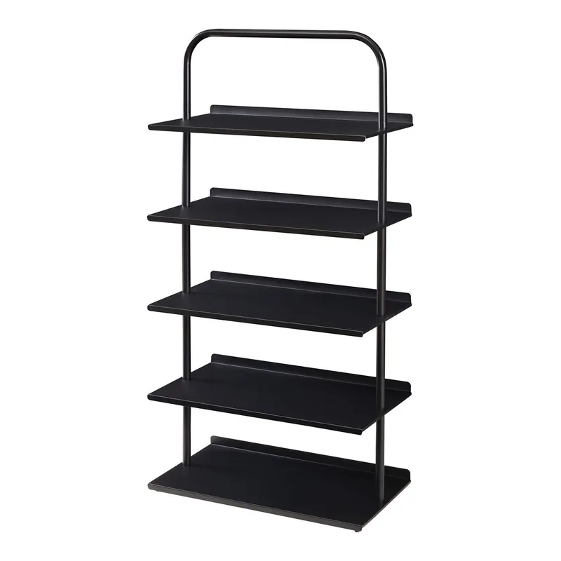Zapatero Poytya 5 niveles acero 119x60x32 cm Antracita [en.casa] - Muebles