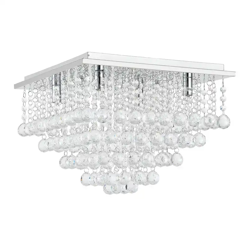 [lux.pro] Lámpara de techo con cristales sintéticos brillantes - (4 x G9) - Iluminación colgante