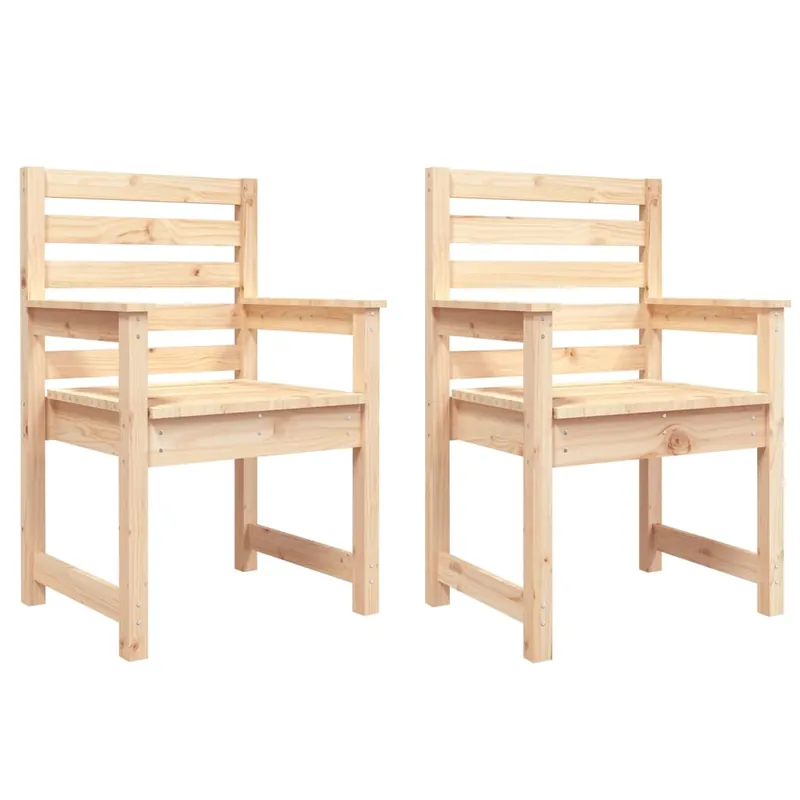 Sillas de jardin 2 unidades madera maciza abeto Douglas 60x48x91 cm - Jardín