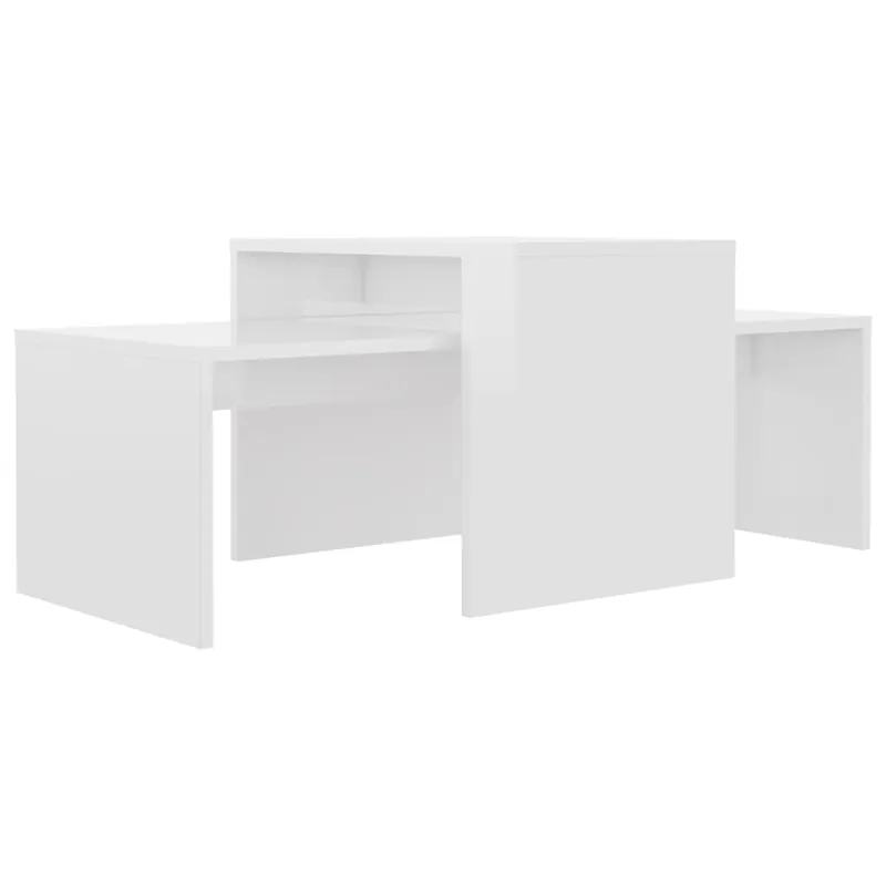 2 uds Mesas de Café - Mesas de Centro madera contrachapada gris hormigón 100x48x40 cm