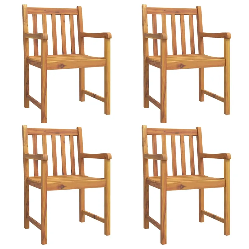 Sillas de jardin 4 unidades madera maciza de acacia 56x55,5x90 cm - Jardín