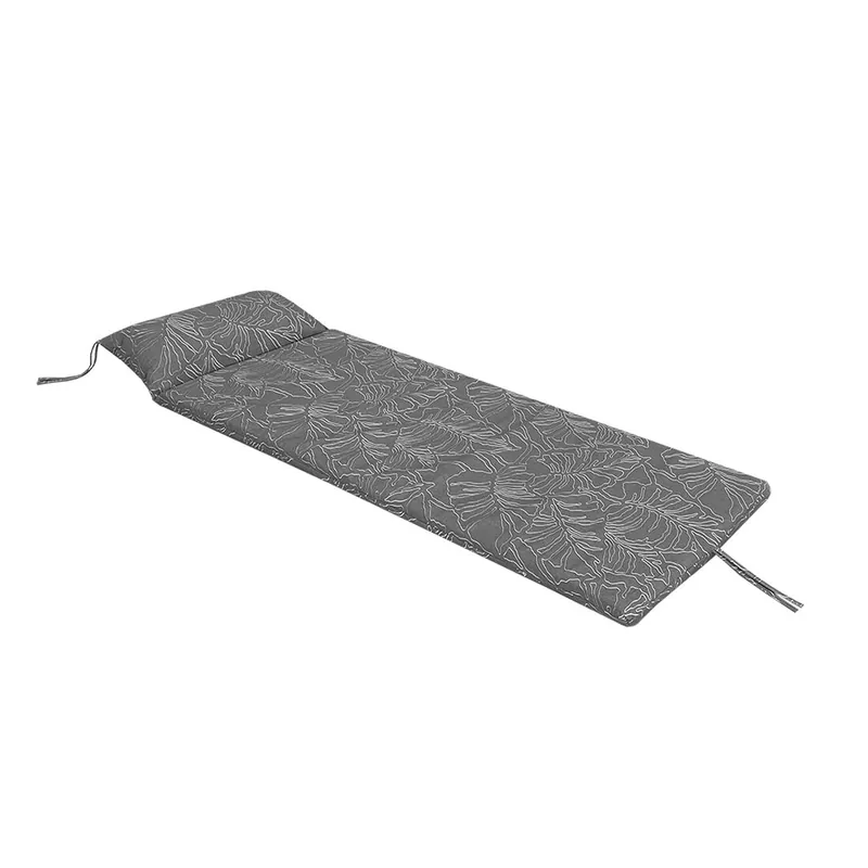 Acomoda Textil – Tumbona con Cojín Cabezal Enrollable 180x50x4 cm para Jardín Piscina, Playa, Balcón y Terraza. Colchón para Exterior Desenfundable, Portátil, Ligero y Cómodo. (Beige)