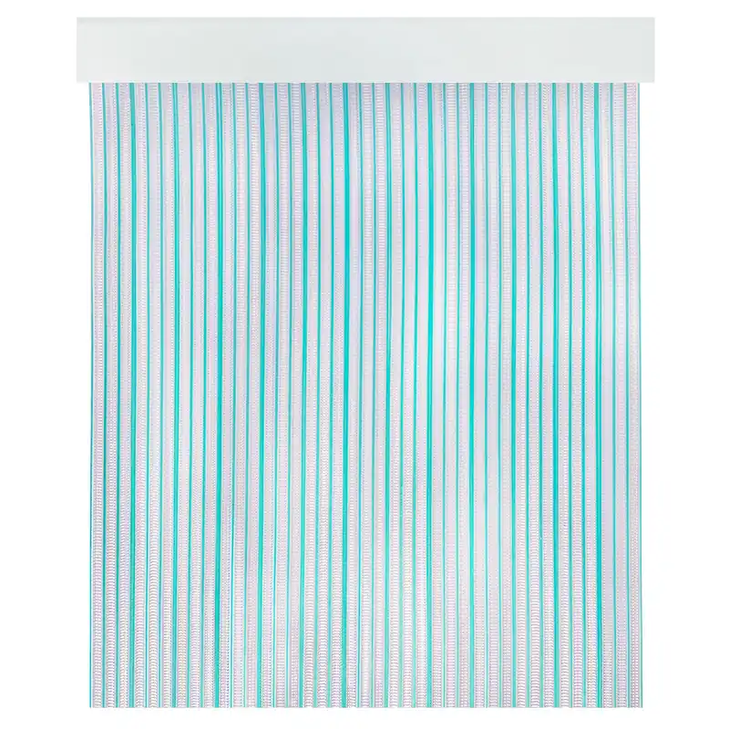 Acomoda Textil - Cortina Interior o Exterior PVC para Terraza, Jardín, Balcón y Patio. Panel con Barra de Aluminio Antimoscas e Insectos Fácil Instalación. (Verde/Transparente, 90x210 cm)