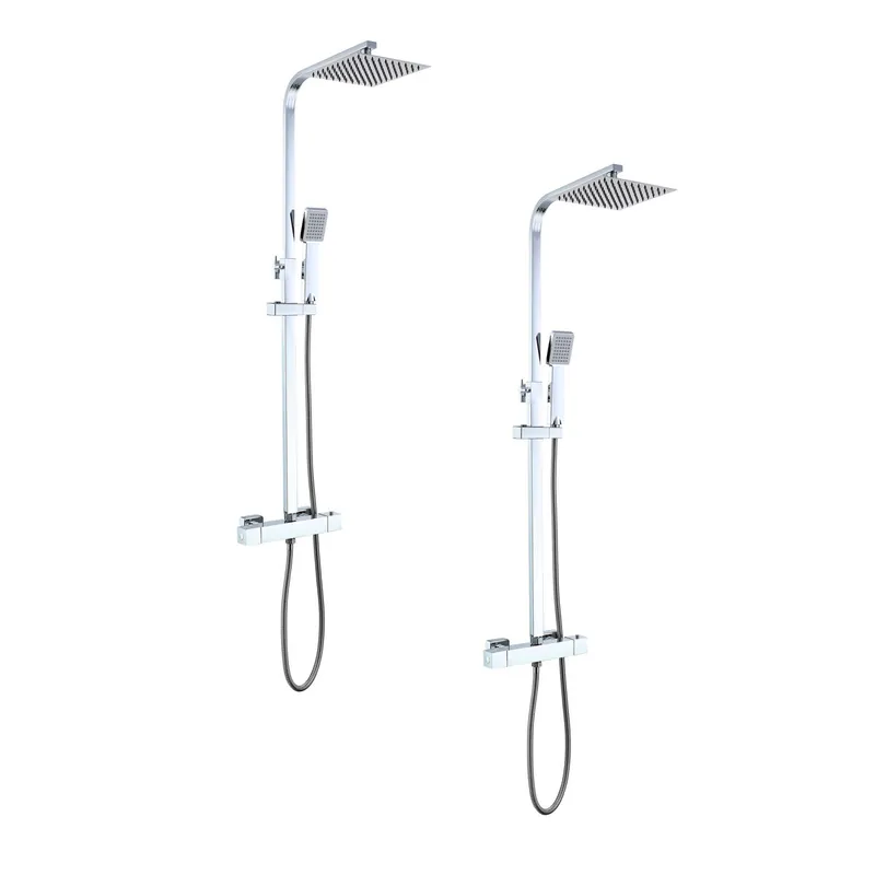 AICA 2 columnas de ducha termostáticos con columna ajustable - Baño