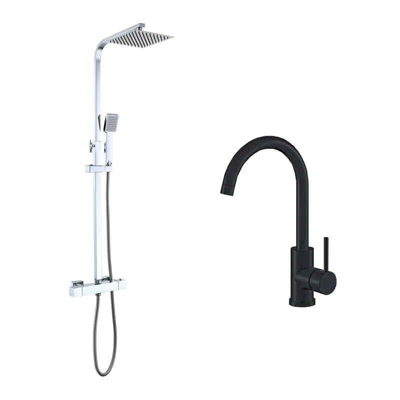 AICA columna de duchas y grifos de cocina - Baño
