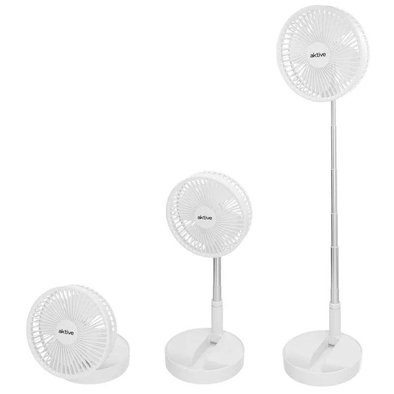 Aktive Ventilador inalámbrico de pie plegable 4 velocidades c/USB - Electrodomésticos