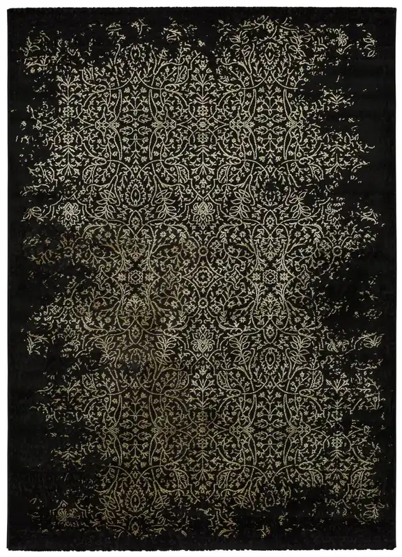 Alfombra abstracta en negro GOLD, 160x230 cm - ATTICGO