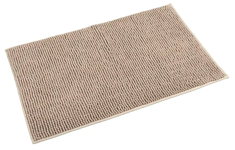 Alfombra baño poliéster CHENILLE 50x80cm color blanco - Textil