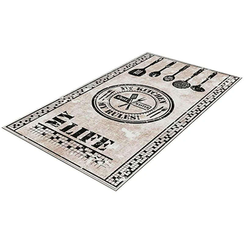 Alfombra De Poliester Estampada 60 X 100Cm - Textil