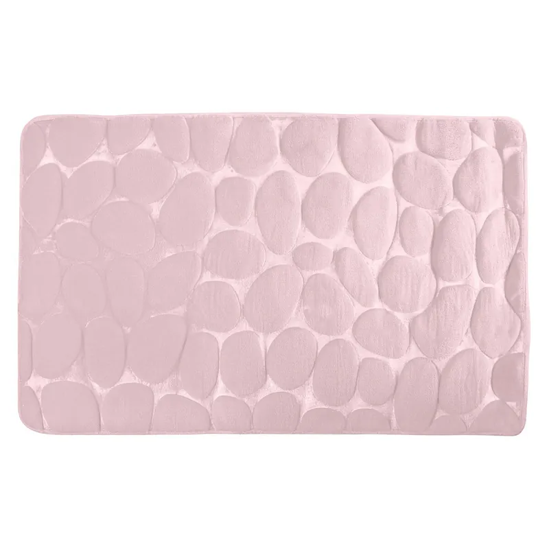 Alfombra De Baño Galet Pastel Rosa 50 X 80 Cm - Textil