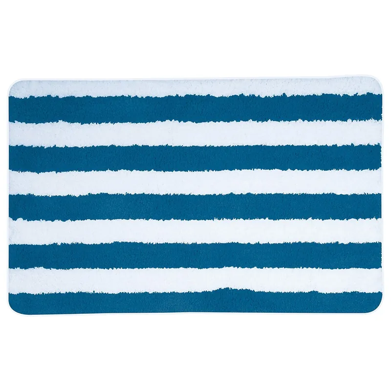 Alfombra De Baño Microfibra 50 X 80 Cm Deauville Azul - Textil