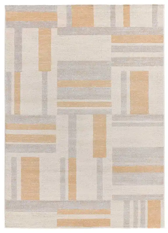 Alfombra de diseño geométrico gris CRAFT, 133x190 cm - ATTICGO