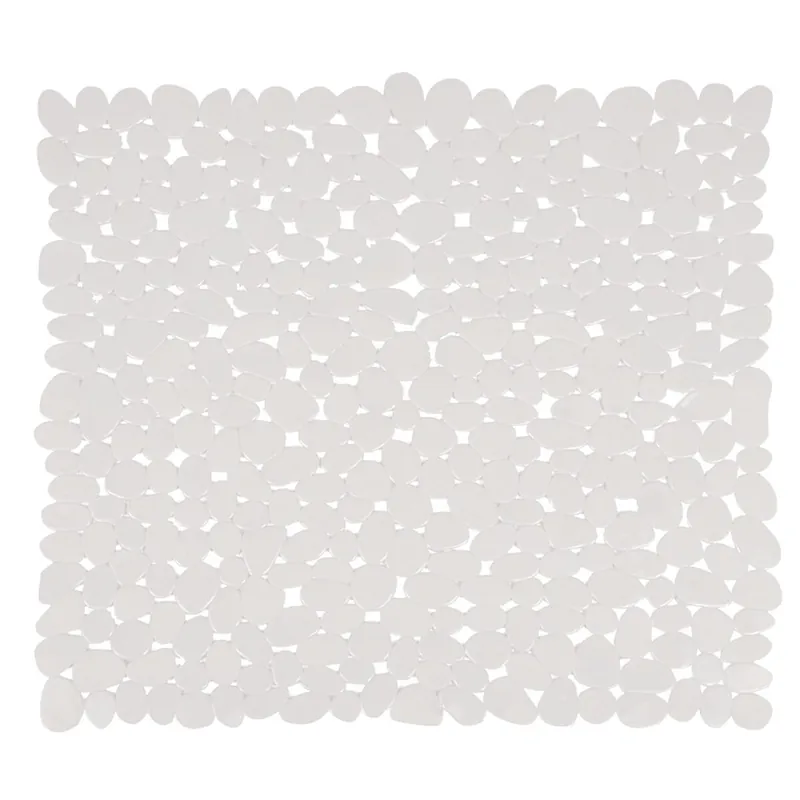 Alfombra De Ducha Pvc Piedras 53X53Cm Blanco - Textil