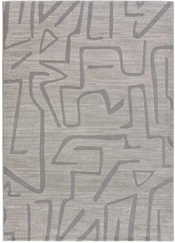 Alfombra de estilo étnico con relieve en plata HL-AFRICA, 160x230 cm - ATTICGO