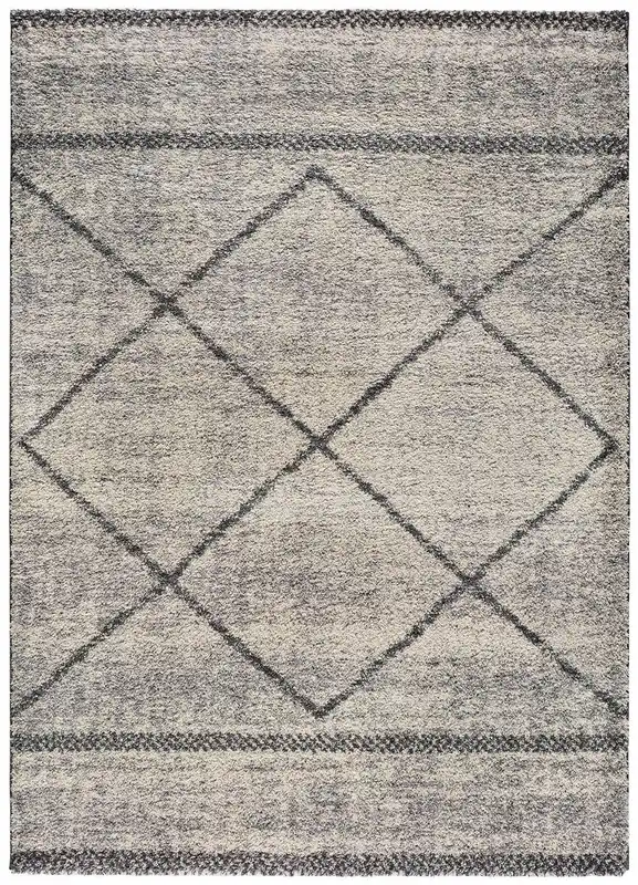 Alfombra de estilo étnico en blanco KASBAH, 80x150 cm - ATTICGO