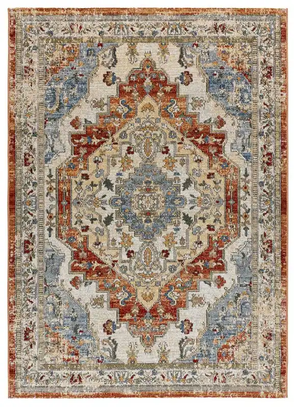 Alfombra de exterior/interior estilo vintage multicolor LUNA , 80x150 cm - ATTICGO