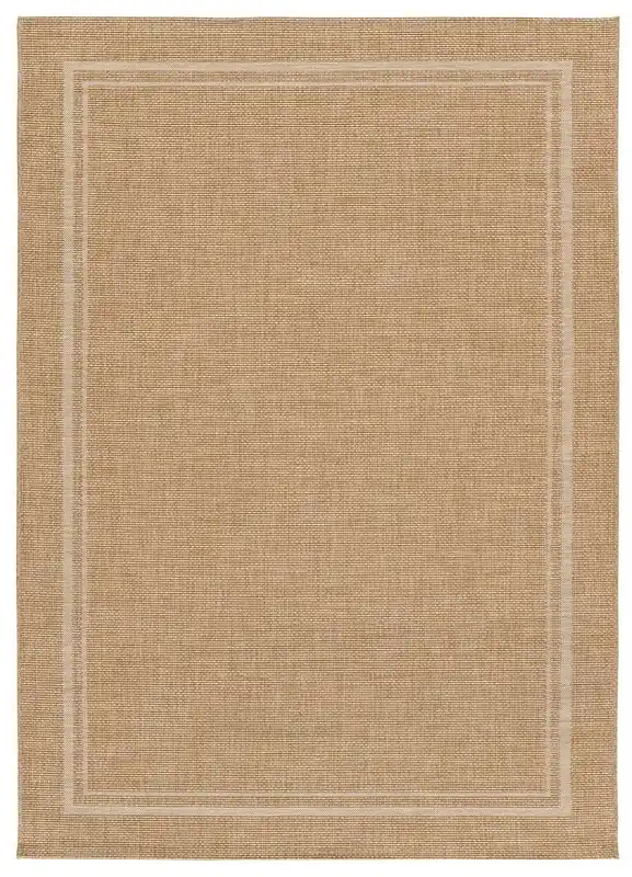 Alfombra de interior/exterior efecto yute en beige GUINEA , 120x170 cm - ATTICGO