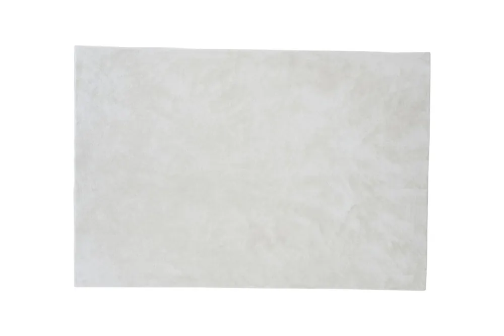 Alfombra de salón BLANCA 160x230x3 Blanco - Textil