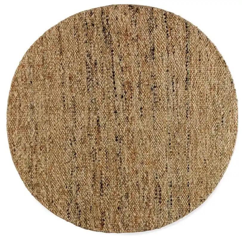 Alfombra de yute/lana 240 cm de diámetro - Textil