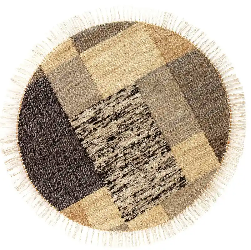 Alfombra de yute/lana/alg. 120cm Día - Textil