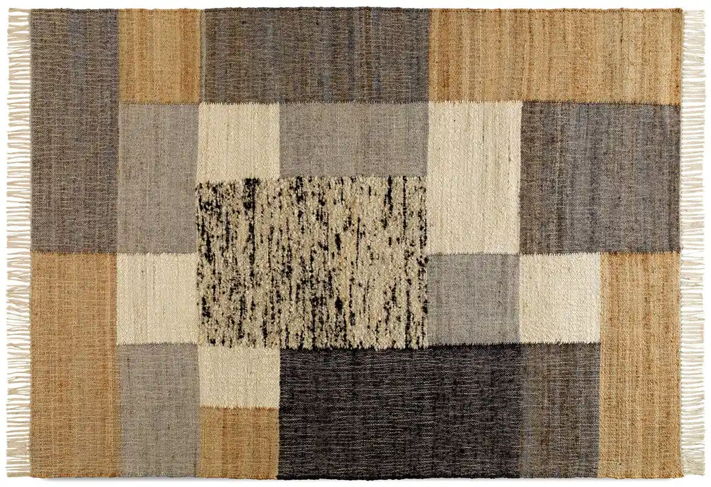 Yute/Lana/Alg. alfombra 150X210Cm - Textil