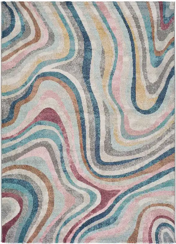 Alfombra abstracta multicolor PARMA, 60x120 cm - ATTICGO