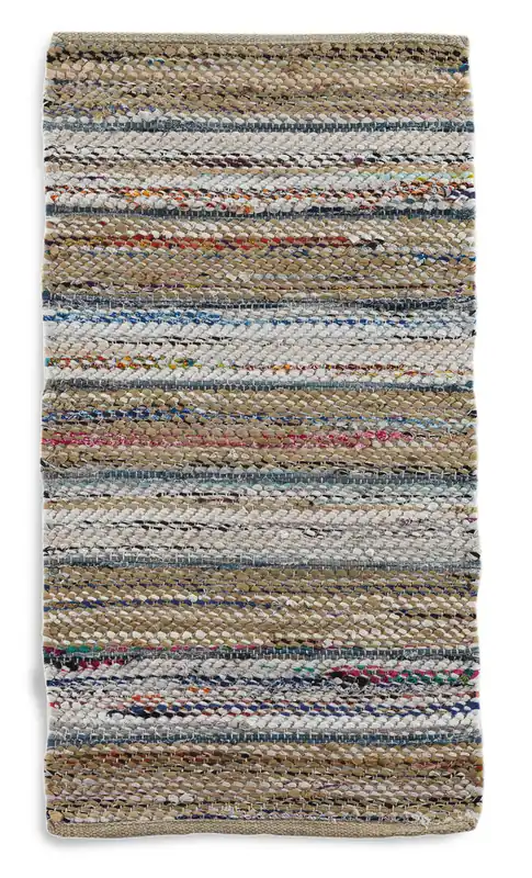 Alfombra de yute, algodón y poliéster 60X120 cm - Textil