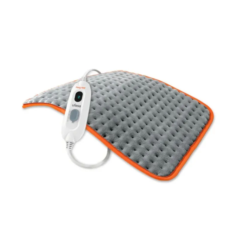 Almohadilla eléctrica Ufesa Flexy Heat Colors 2 100W 3 niveles gris/naranja 45x35 cm - Electrodomésticos