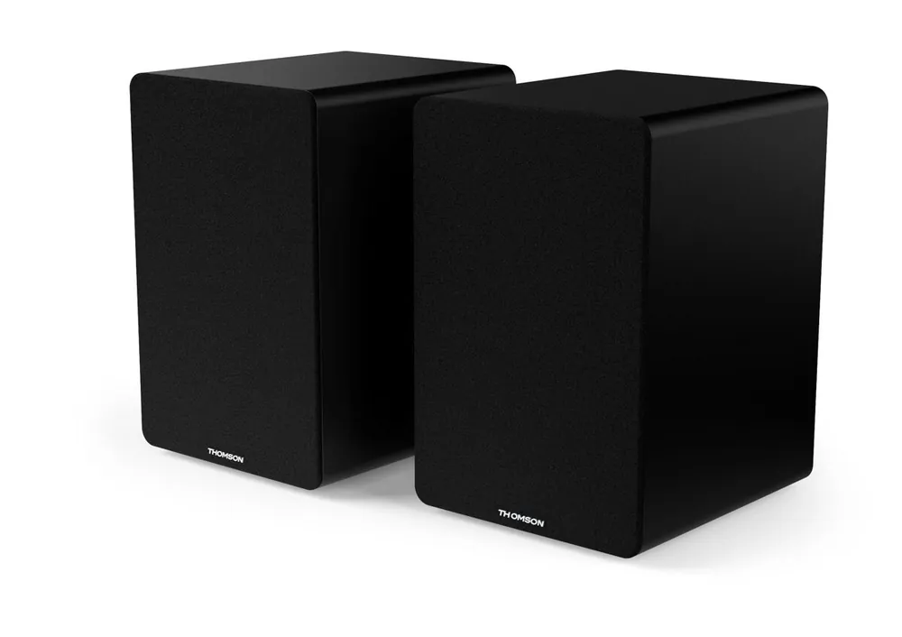 Altavoces de estanteria Juego de 2 altavoces Bluetooth 5.0 estéreo tipo caja madera 50W WS400DUO Thomson - Electrónica