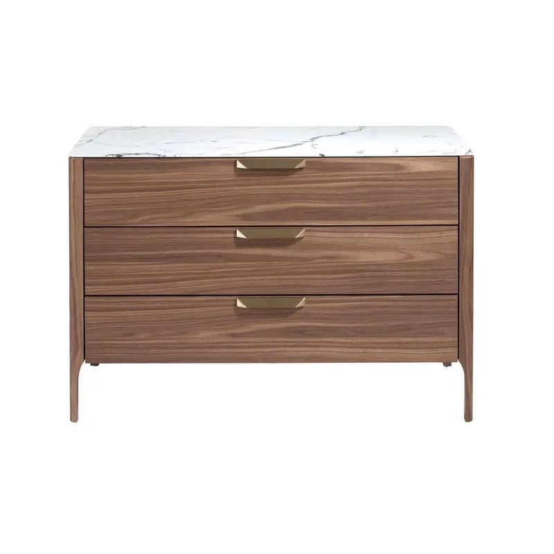 ANGEL CERDA Cómoda nogal tapa mármol - Muebles