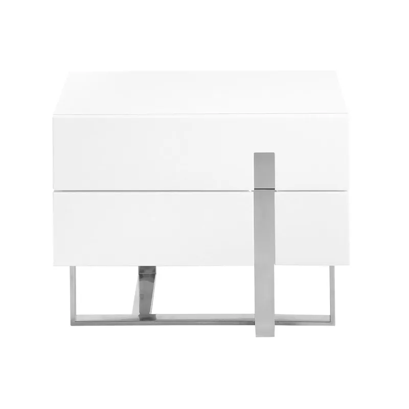 ANGEL CERDA Mesita noche madera y acero - Muebles