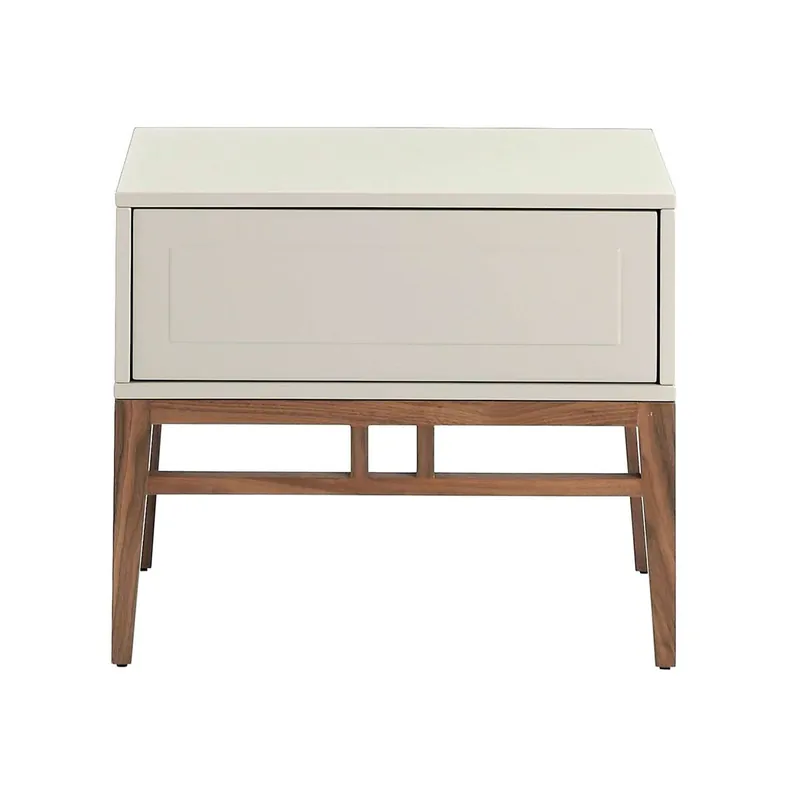 ANGEL CERDA Mesita noche madera y nogal - Muebles