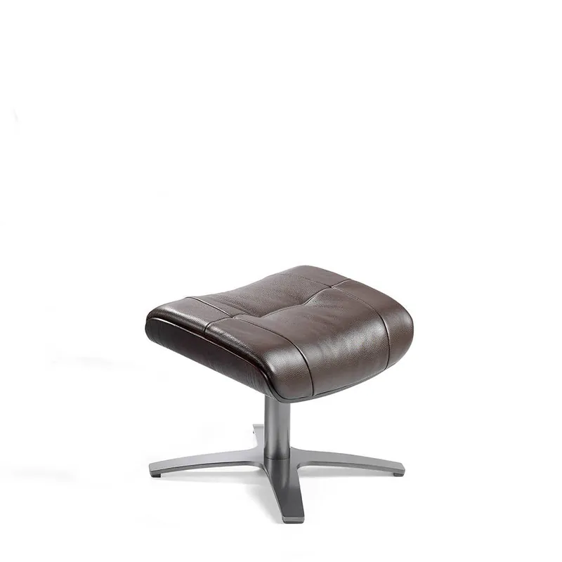 ANGEL CERDA Ottoman piel marrón chocolate - Sofás sillones puffs