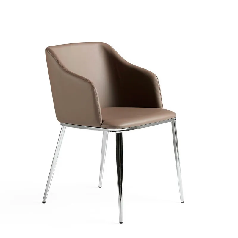 ANGEL CERDA Silla polipiel marrón - Muebles
