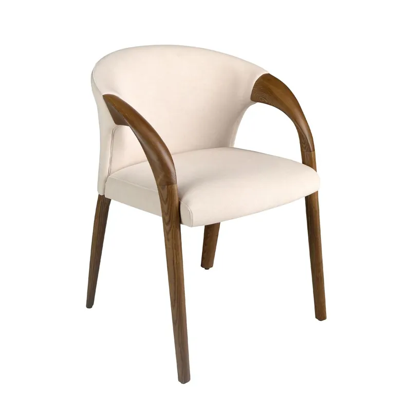 ANGEL CERDA Silla terciopelo crema - Muebles