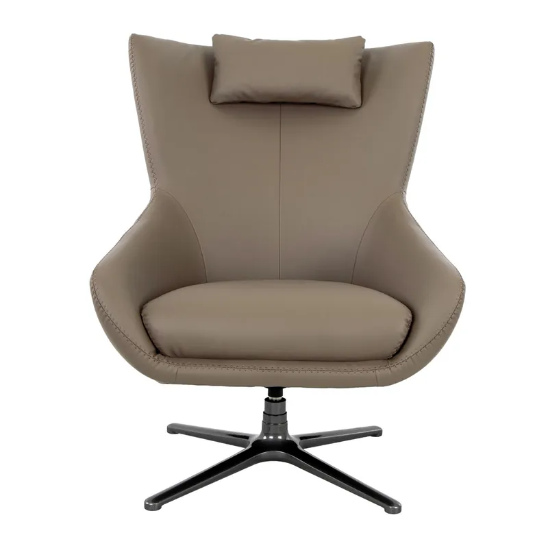 ANGEL CERDA Sillón giratorio de piel con cojín - Sofás sillones puffs