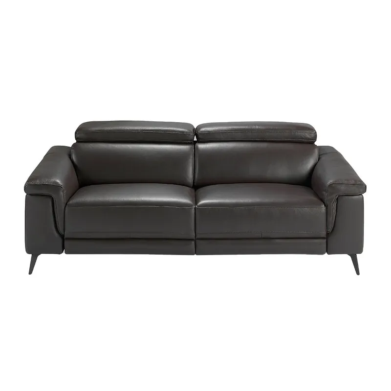 ANGEL CERDA Sofá 3 plazas piel mecanismos relax marrón - Sofás sillones puffs