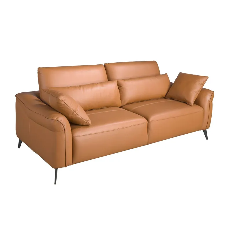 ANGEL CERDA Sofá 3 plazas piel marrón - Sofás sillones puffs